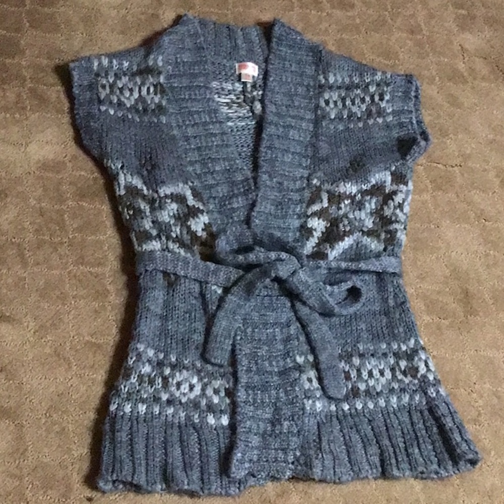 SHORT SLEEVE CARDIGAN WITH BELT
